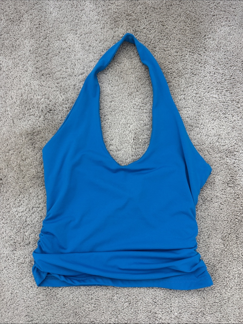 Women's Blue Halter Tank Top